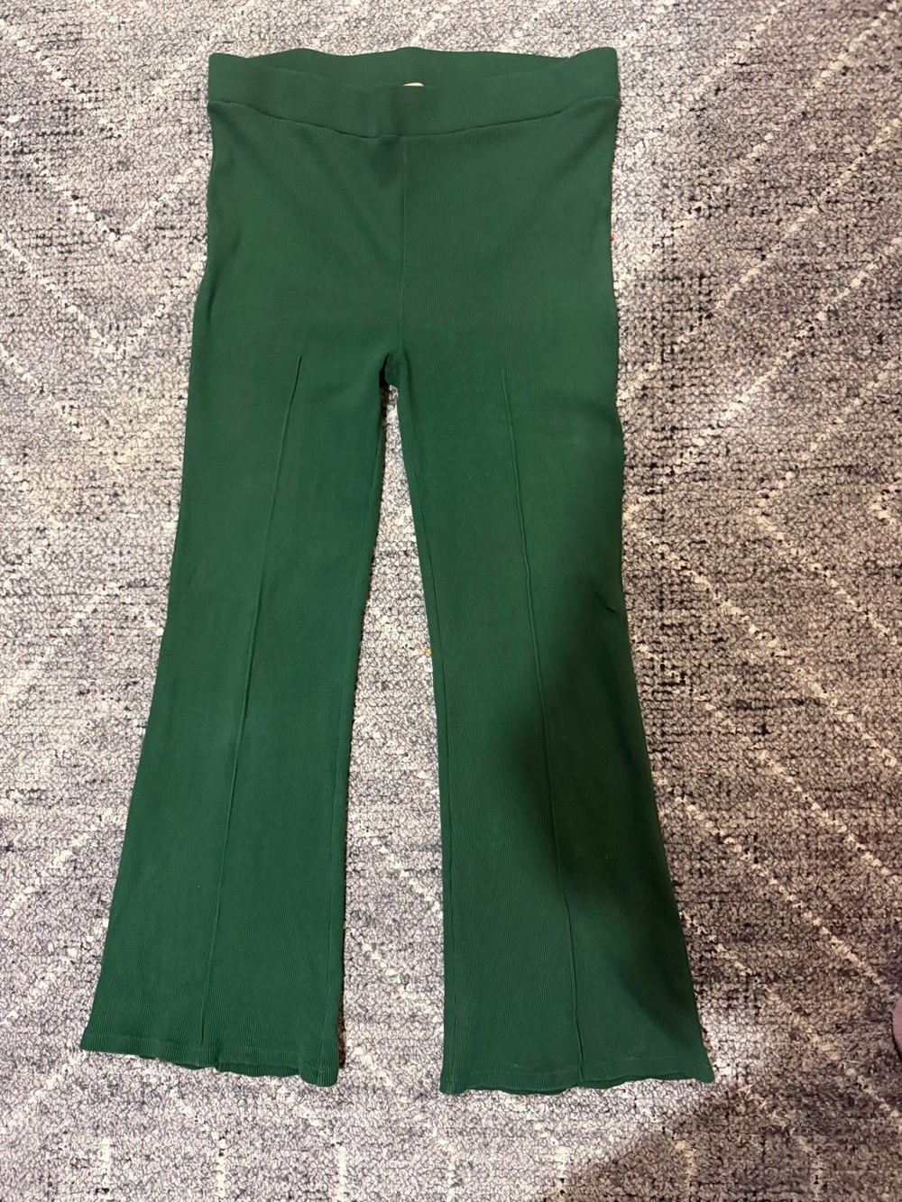Donni Rib Kick Flare Pants in Brocollini
